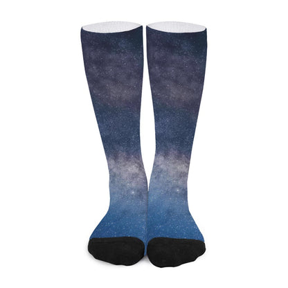 Dark Nebula Universe Galaxy Space Print Long Socks