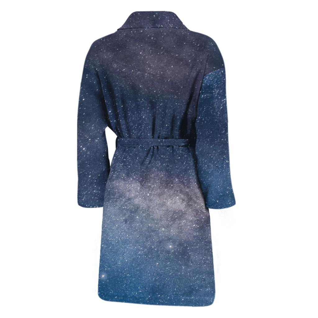 Dark Nebula Universe Galaxy Space Print Men's Bathrobe