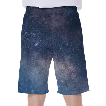 Dark Nebula Universe Galaxy Space Print Men's Beach Shorts