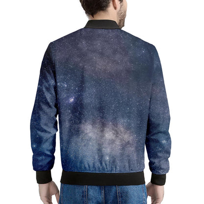 Dark Nebula Universe Galaxy Space Print Men's Bomber Jacket