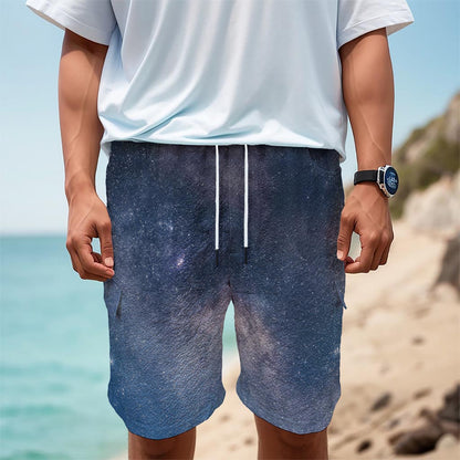 Dark Nebula Universe Galaxy Space Print Men's Cargo Shorts