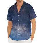 Dark Nebula Universe Galaxy Space Print Men's Deep V-Neck Shirt