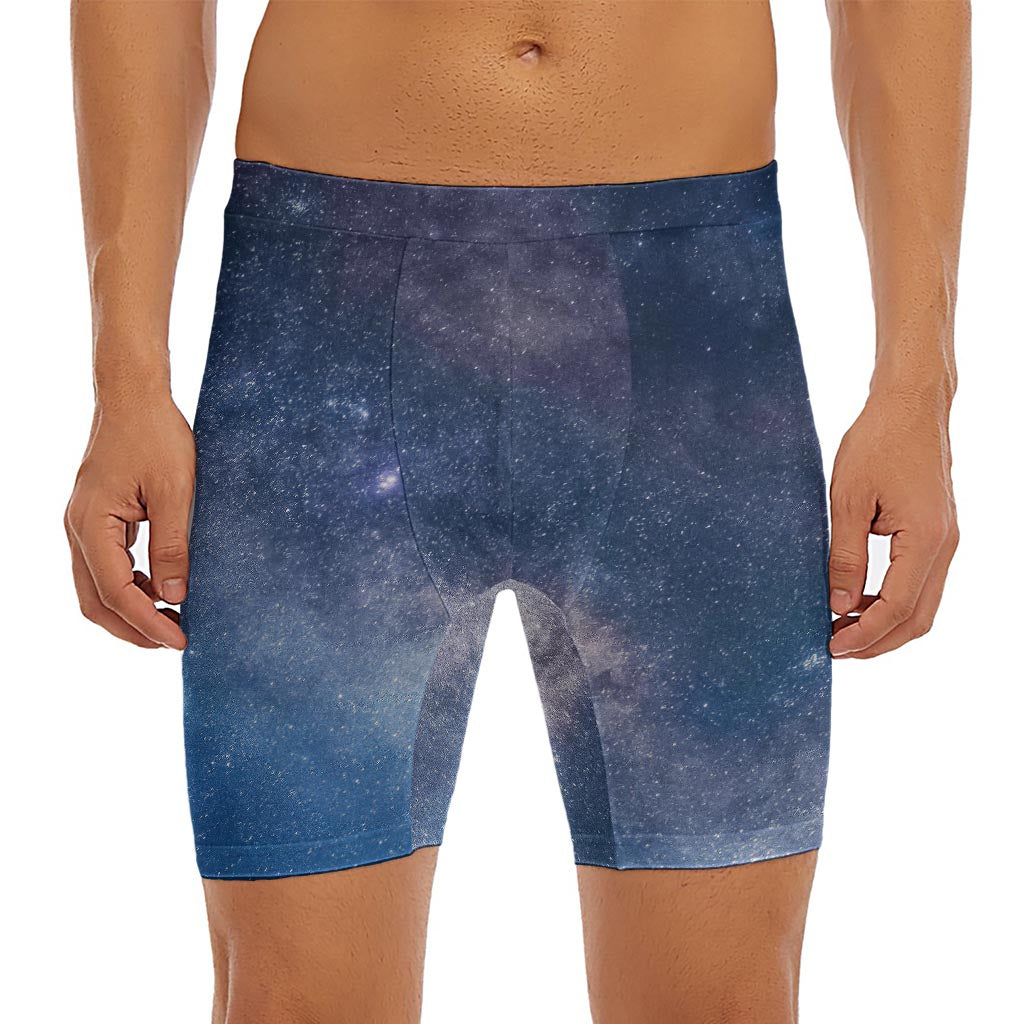 Dark Nebula Universe Galaxy Space Print Men's Long Boxer Briefs