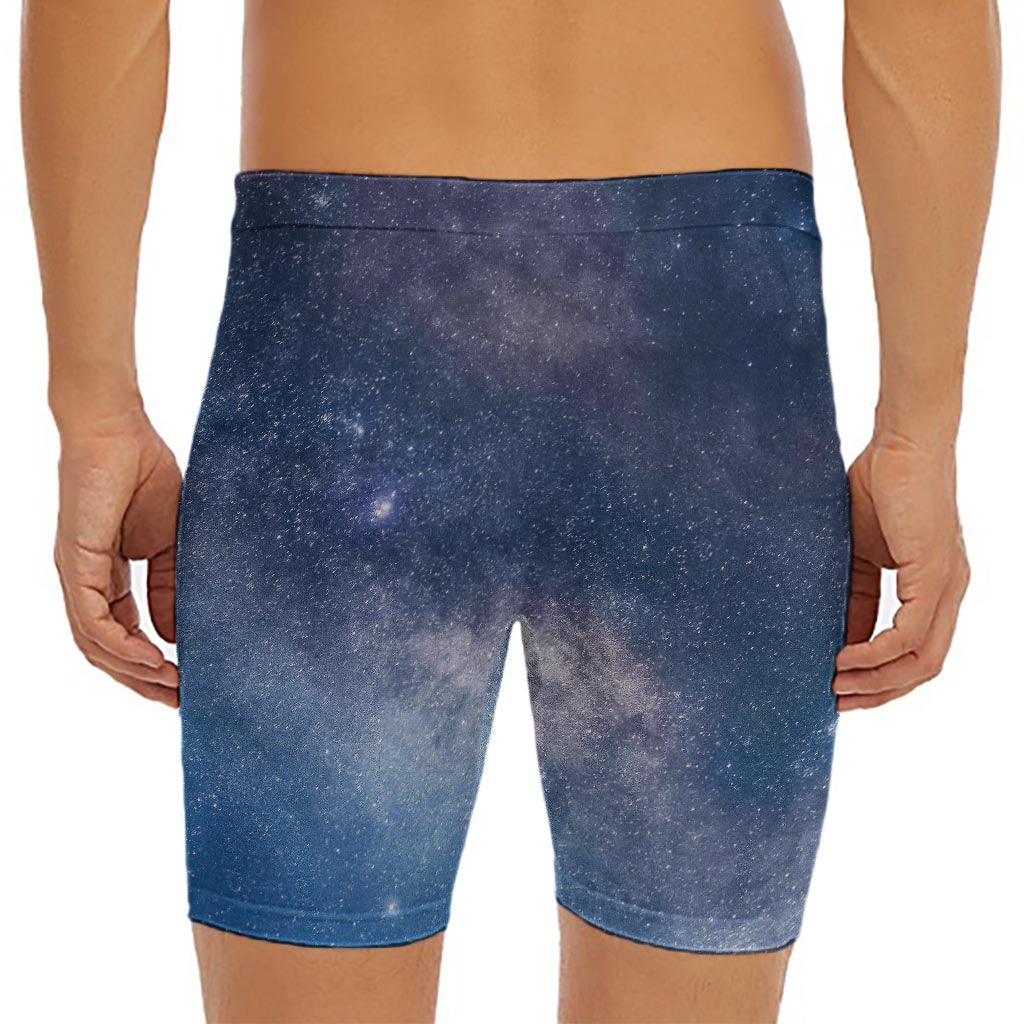 Dark Nebula Universe Galaxy Space Print Men's Long Boxer Briefs