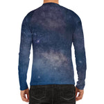 Dark Nebula Universe Galaxy Space Print Men's Long Sleeve Rash Guard