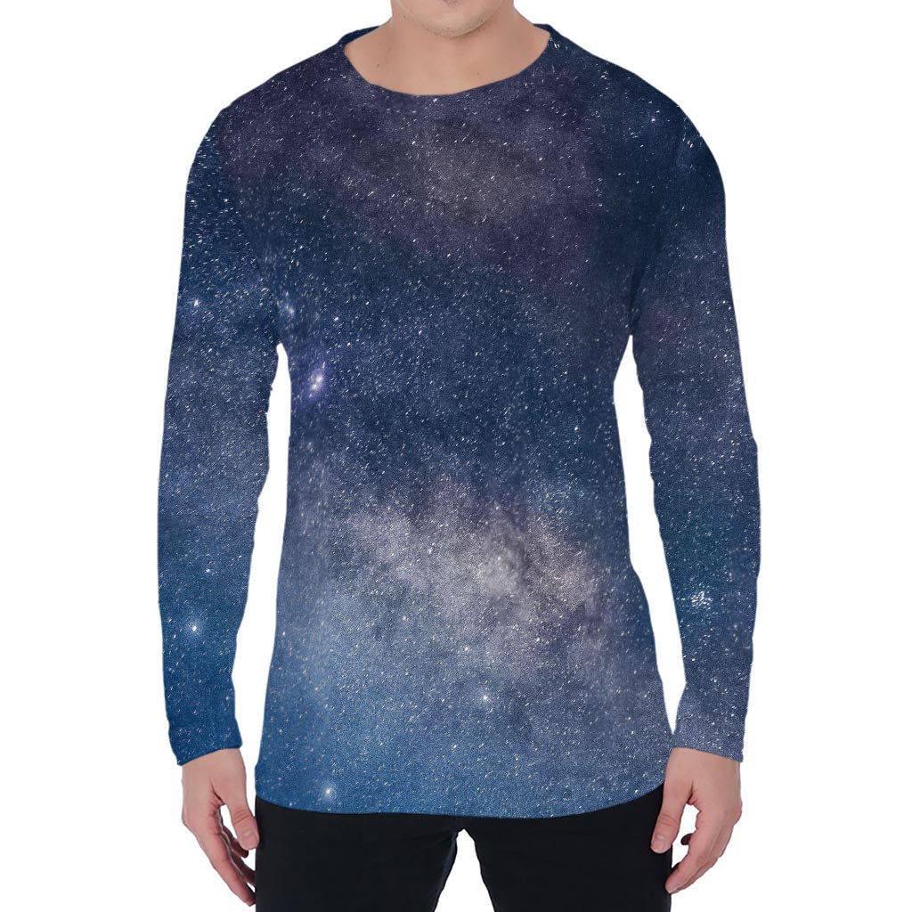 Dark Nebula Universe Galaxy Space Print Men's Long Sleeve T-Shirt