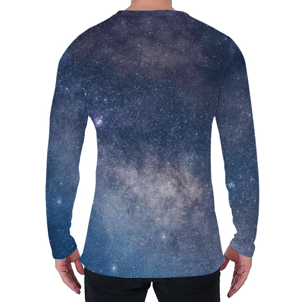 Dark Nebula Universe Galaxy Space Print Men's Long Sleeve T-Shirt
