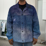 Dark Nebula Universe Galaxy Space Print Men's Shirt Jacket