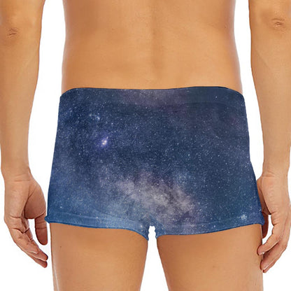 Dark Nebula Universe Galaxy Space Print Men's Short Boxer Briefs