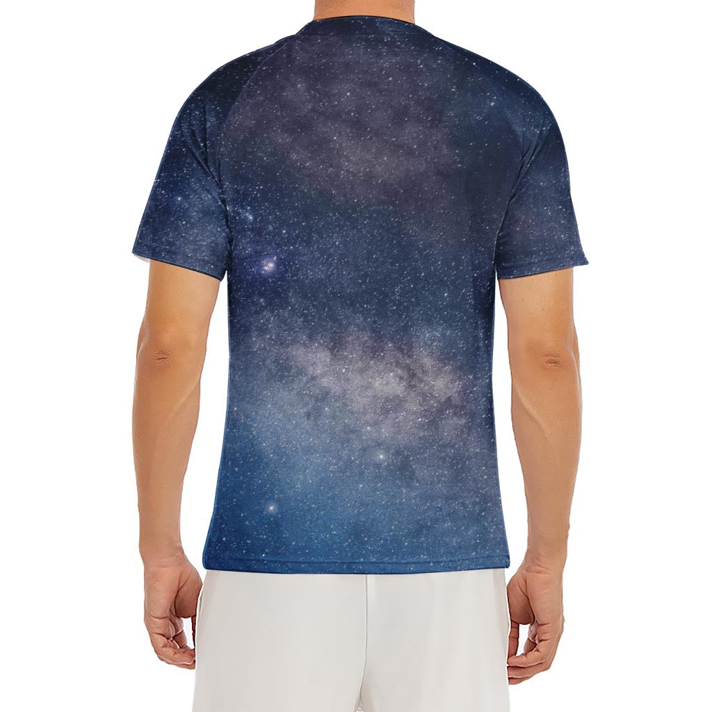 Dark Nebula Universe Galaxy Space Print Men's Short Sleeve Rash Guard