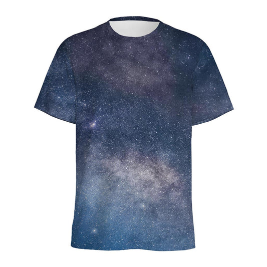 Dark Nebula Universe Galaxy Space Print Men's Sports T-Shirt