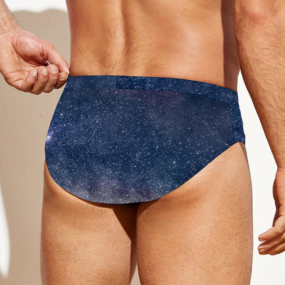 Dark Nebula Universe Galaxy Space Print Men's Swim Briefs