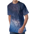 Dark Nebula Universe Galaxy Space Print Men's Velvet T-Shirt