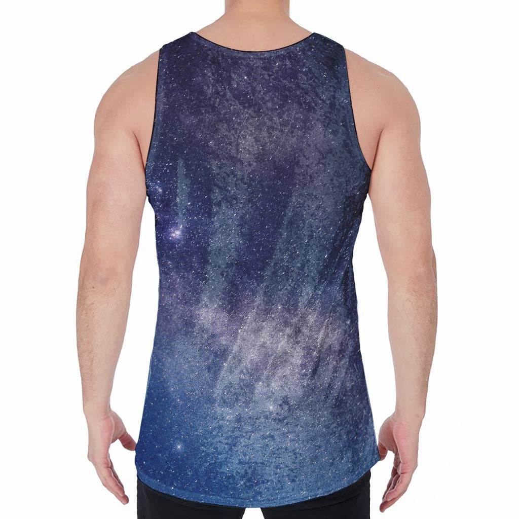 Dark Nebula Universe Galaxy Space Print Men's Velvet Tank Top