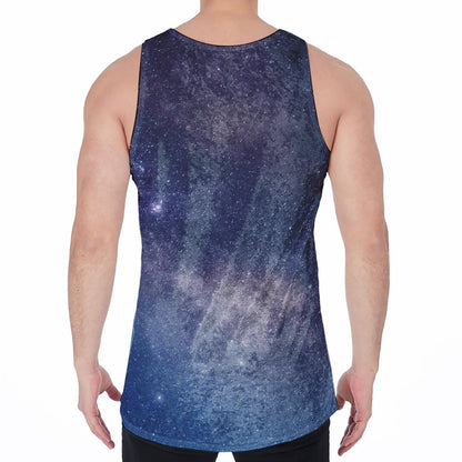 Dark Nebula Universe Galaxy Space Print Men's Velvet Tank Top