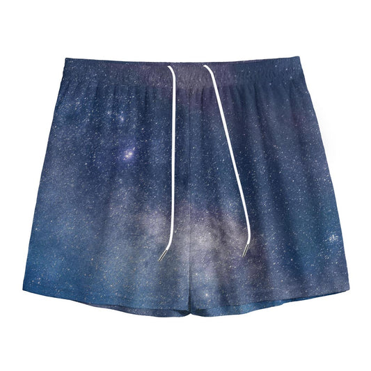 Dark Nebula Universe Galaxy Space Print Mesh Shorts
