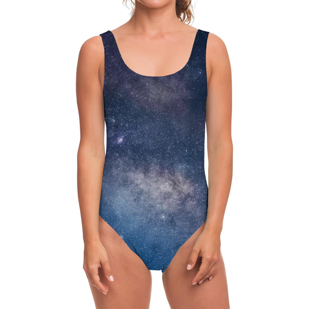 Dark Nebula Universe Galaxy Space Print One Piece Swimsuit