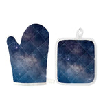 Dark Nebula Universe Galaxy Space Print Oven Mitt And Pot Holder Set