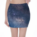 Dark Nebula Universe Galaxy Space Print Pencil Mini Skirt