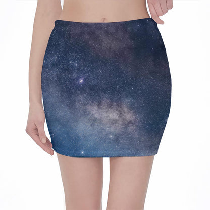 Dark Nebula Universe Galaxy Space Print Pencil Mini Skirt