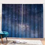Dark Nebula Universe Galaxy Space Print Pencil Pleat Curtains