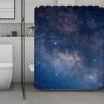 Dark Nebula Universe Galaxy Space Print Polyester Shower Curtain