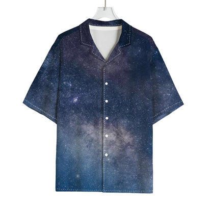 Dark Nebula Universe Galaxy Space Print Rayon Hawaiian Shirt