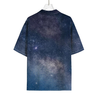 Dark Nebula Universe Galaxy Space Print Rayon Hawaiian Shirt