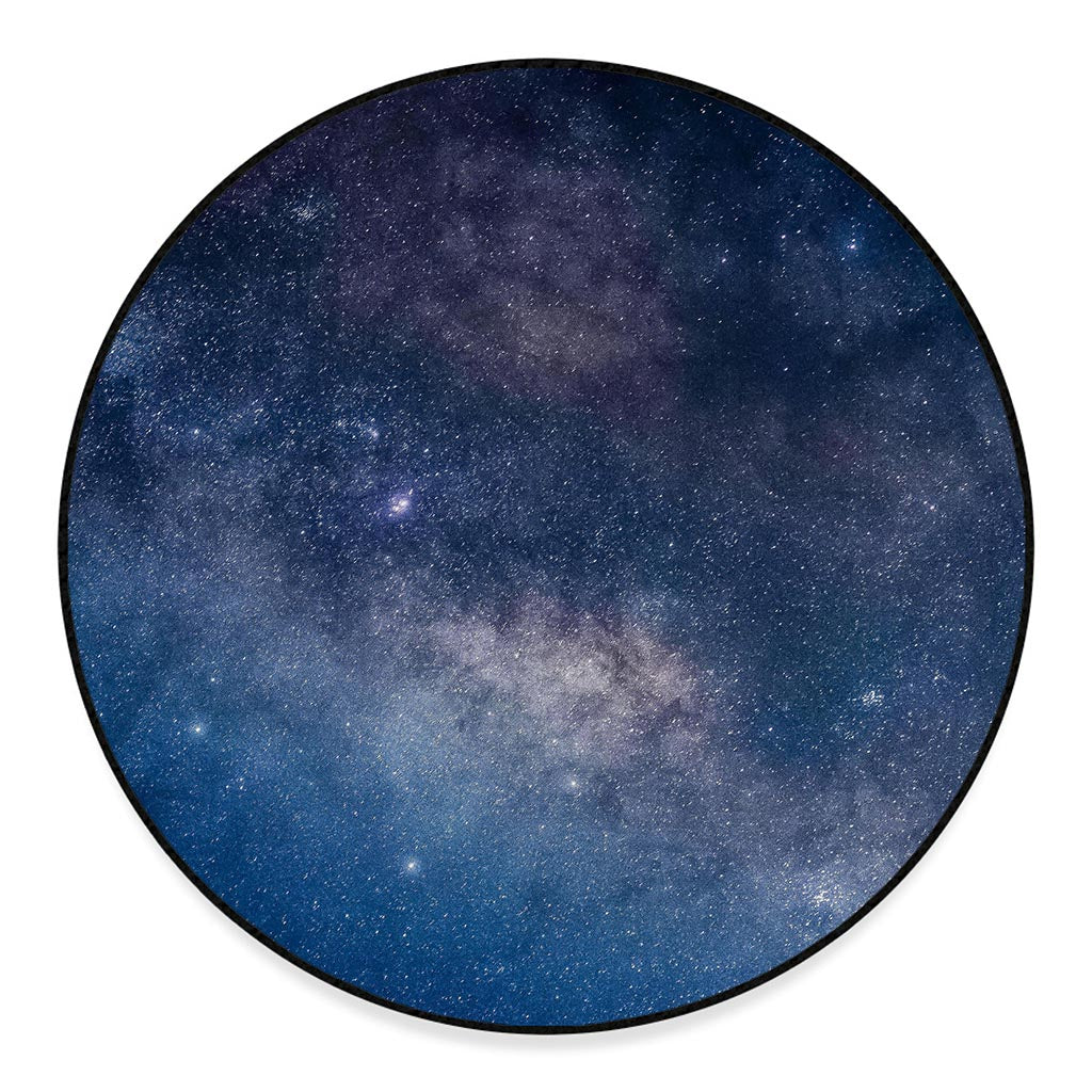 Dark Nebula Universe Galaxy Space Print Round Floor Mat