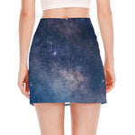 Dark Nebula Universe Galaxy Space Print Side Slit Mini Skirt