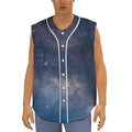 Dark Nebula Universe Galaxy Space Print Sleeveless Baseball Jersey