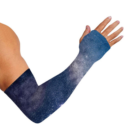 Dark Nebula Universe Galaxy Space Print Sun Protection Arm Sleeves