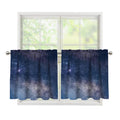 Dark Nebula Universe Galaxy Space Print Tier Curtains