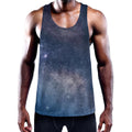 Dark Nebula Universe Galaxy Space Print Men's Workout Tank Top