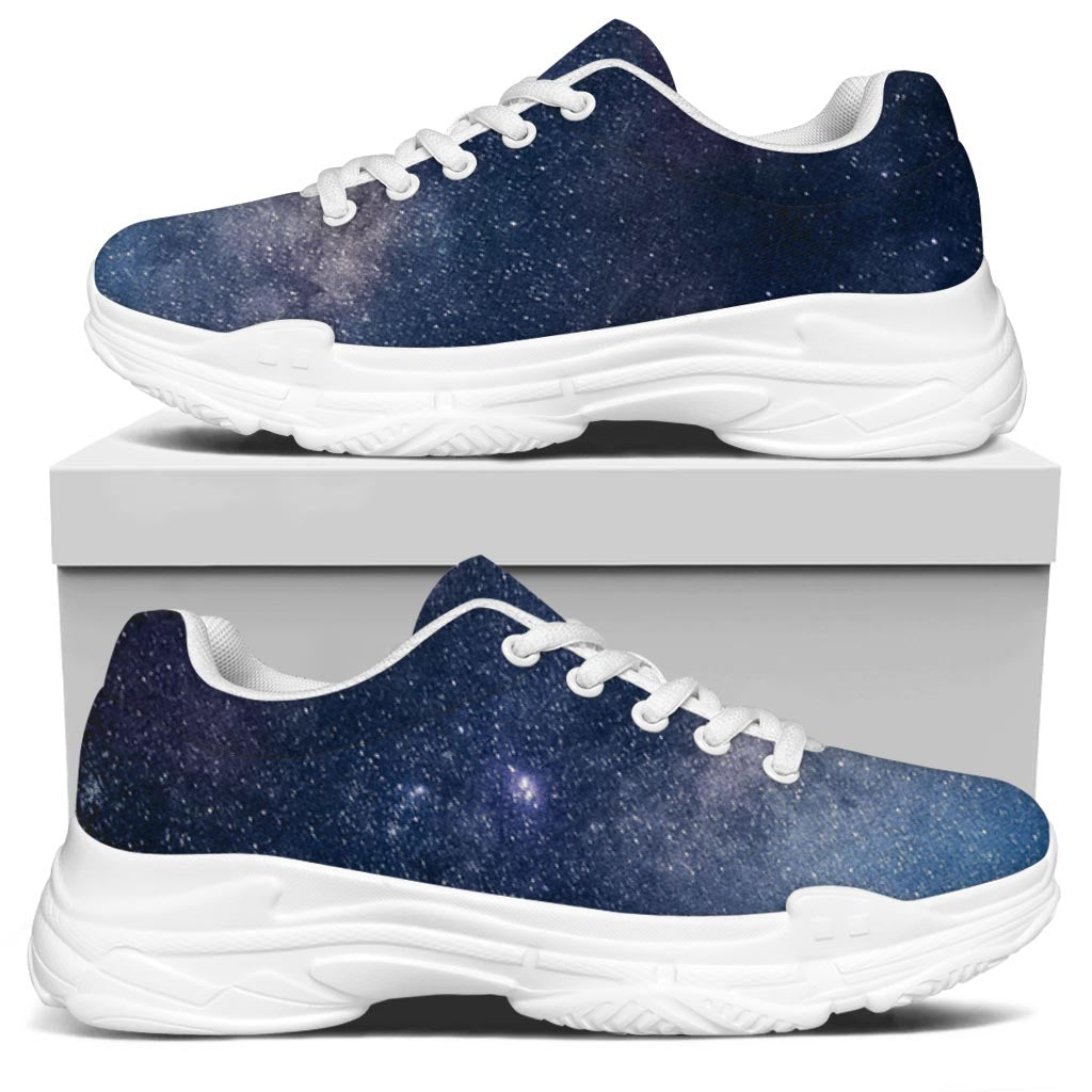 Dark Nebula Universe Galaxy Space Print White Chunky Shoes