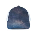 Dark Nebula Universe Galaxy Space Print White Mesh Trucker Hat