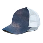 Dark Nebula Universe Galaxy Space Print White Mesh Trucker Cap