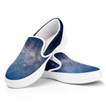 Dark Nebula Universe Galaxy Space Print White Slip On Sneakers