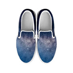 Dark Nebula Universe Galaxy Space Print White Slip On Sneakers
