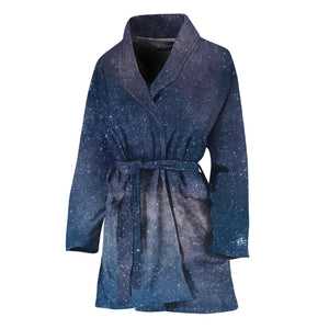 Dark Nebula Universe Galaxy Space Print Women's Bathrobe