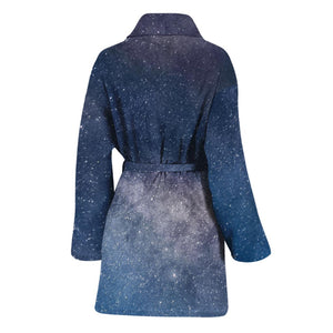 Dark Nebula Universe Galaxy Space Print Women's Bathrobe