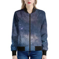 Dark Nebula Universe Galaxy Space Print Women's Bomber Jacket