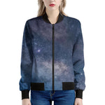 Dark Nebula Universe Galaxy Space Print Women's Bomber Jacket