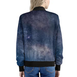 Dark Nebula Universe Galaxy Space Print Women's Bomber Jacket