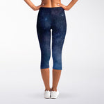 Dark Nebula Universe Galaxy Space Print Women's Capri Leggings