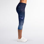 Dark Nebula Universe Galaxy Space Print Women's Capri Leggings