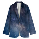 Dark Nebula Universe Galaxy Space Print Women's Cotton Blazer
