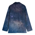 Dark Nebula Universe Galaxy Space Print Women's Cotton Blazer