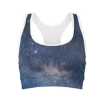 Dark Nebula Universe Galaxy Space Print Women's Sports Bra