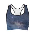 Dark Nebula Universe Galaxy Space Print Women's Sports Bra